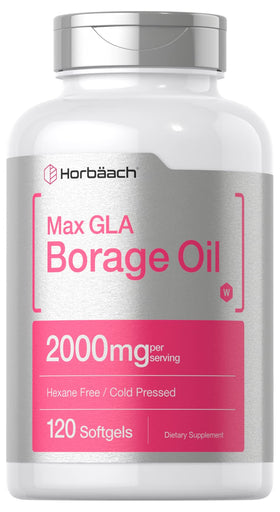 Capsules d'huile de bourrache Horbäach 2000 mg en bouteille