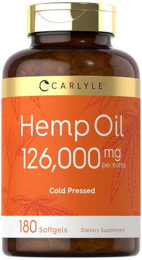 Capsules d'huile de chanvre Carlyle 180 comprimés, vue de face