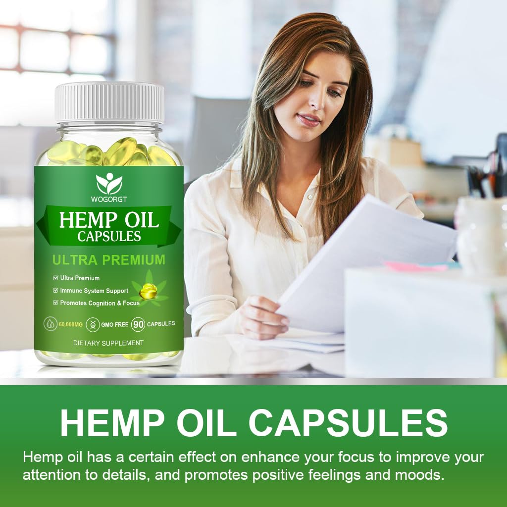 Capsules d'Huile de Chanvre WOGORGT dans un cadre de vie