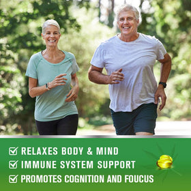 Capsules d'Huile de Chanvre WOGORGT sur une surface blanche