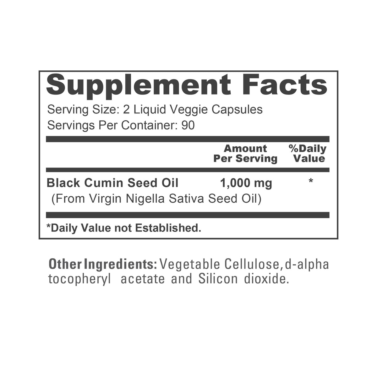 Capsules d'huile de graines de cumin noir NusaPure sur une surface blanche