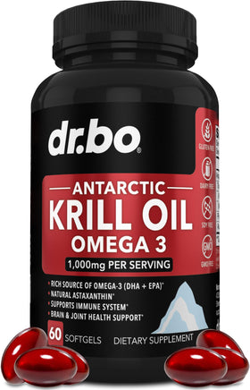 Capsules d'huile de krill DR. BO 500mg en boîte