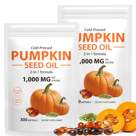 Capsules d'huile de pépin de citrouille WHLH & WELL-BEING vue de face