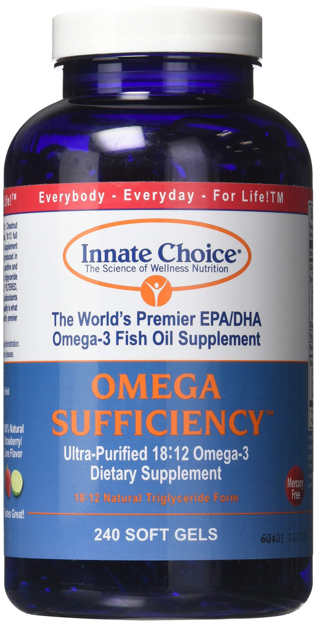 Capsules d'Huile de Poisson Omega d'Innate Choice, 240 capsules