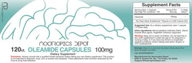 Capsules d'Oléamide Nootropics Depot en gros plan