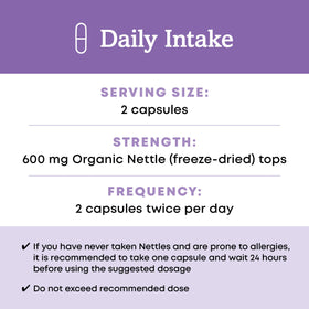Capsules d'Ortie Bio Oregon's Wild Harvest dans un environnement naturel
