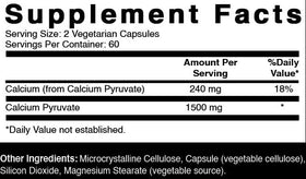 Capsules d'Oxify Calcium Pyruvate dans le flacon
