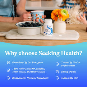Capsules D3 + K2 Seeking Health dans leur flacon