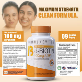 Capsules daily wellness Biotine 100mg dans une main
