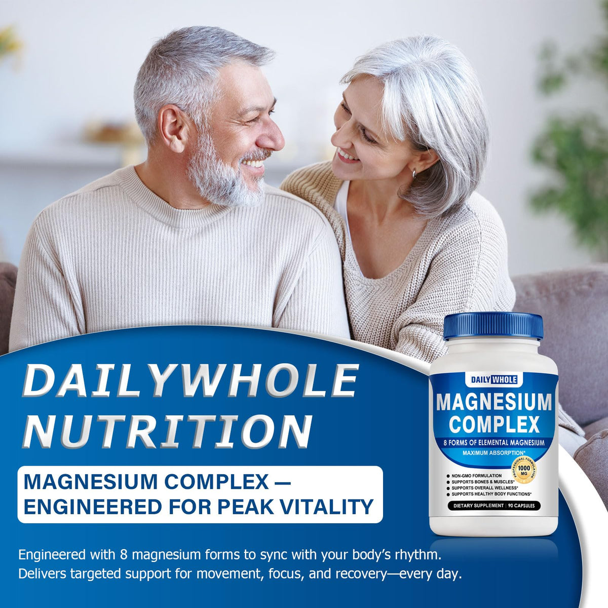 Capsules DailyWhole sur une surface blanche