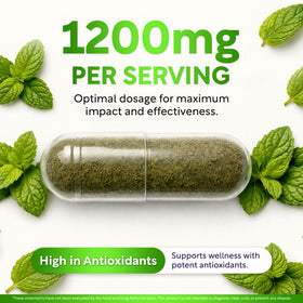 Capsules Dalnara de menthe verte sur une surface en bois