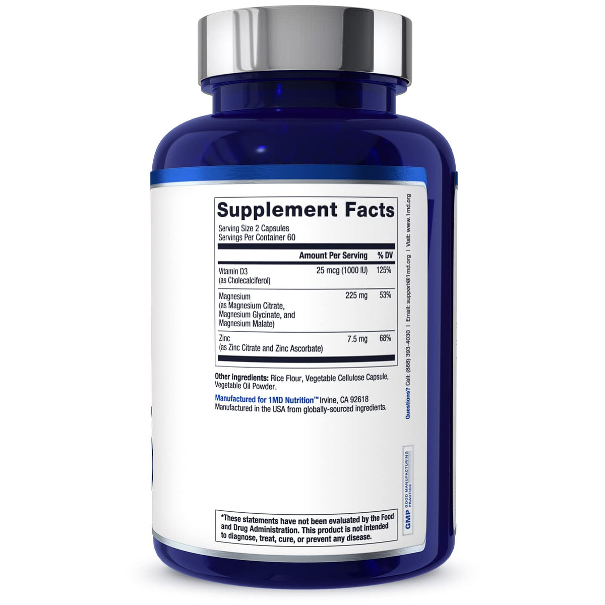 Capsules de 1MD Nutrition MagMD Plus dans une cuillère