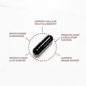 Capsules de AstaFX Plus de Purity Products sur fond blanc