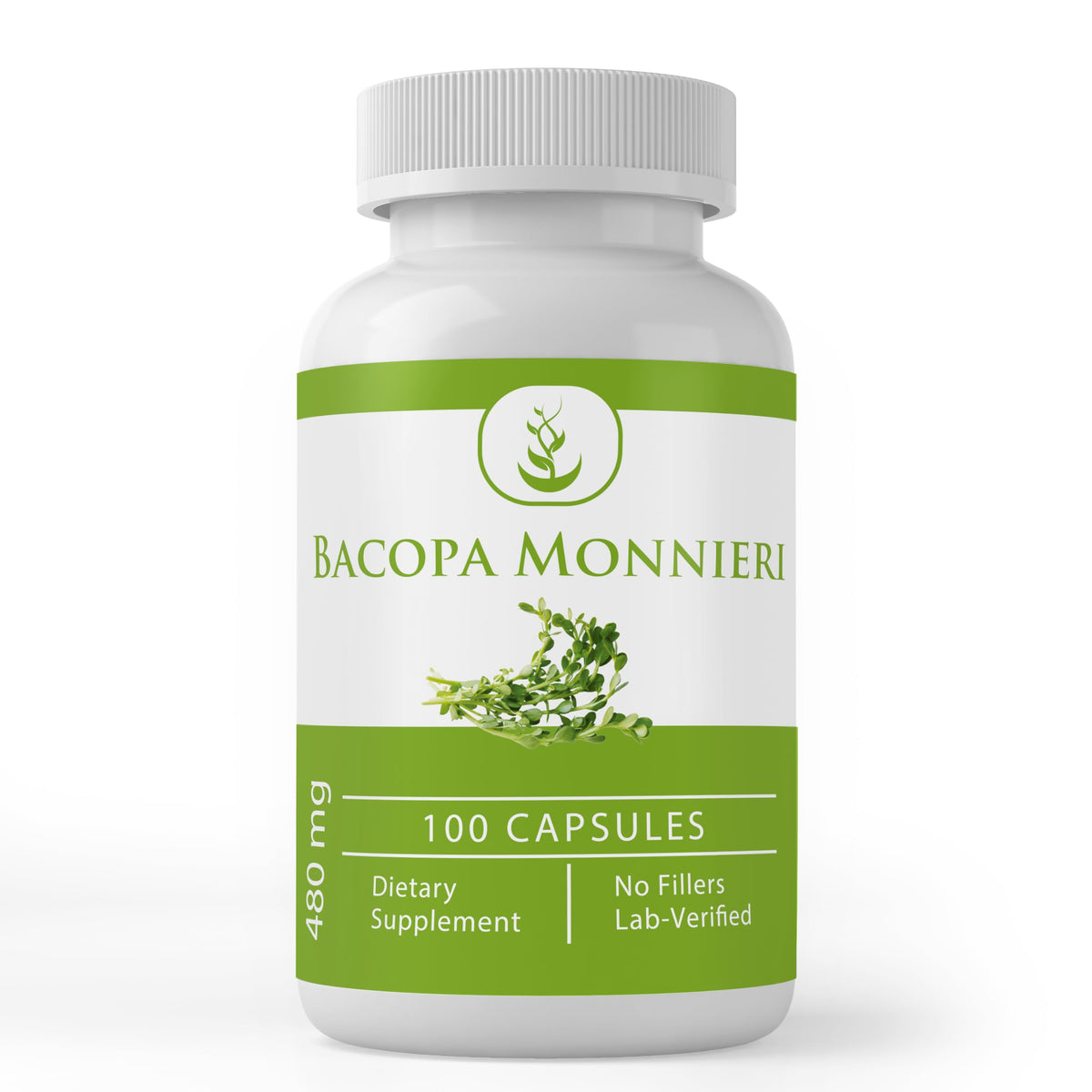 Capsules de Bacopa Monnieri PURE ORIGINAL INGREDIENTS, flacon avant