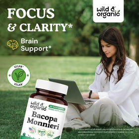 Capsules de Bacopa Wild & Organic à l'intérieur du flacon