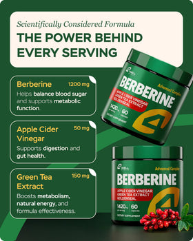 Capsules de Berbérine 4Well Products dans un verre