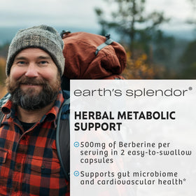 Capsules de Berbérine 500mg d'Earth's Splendor, vue de côté