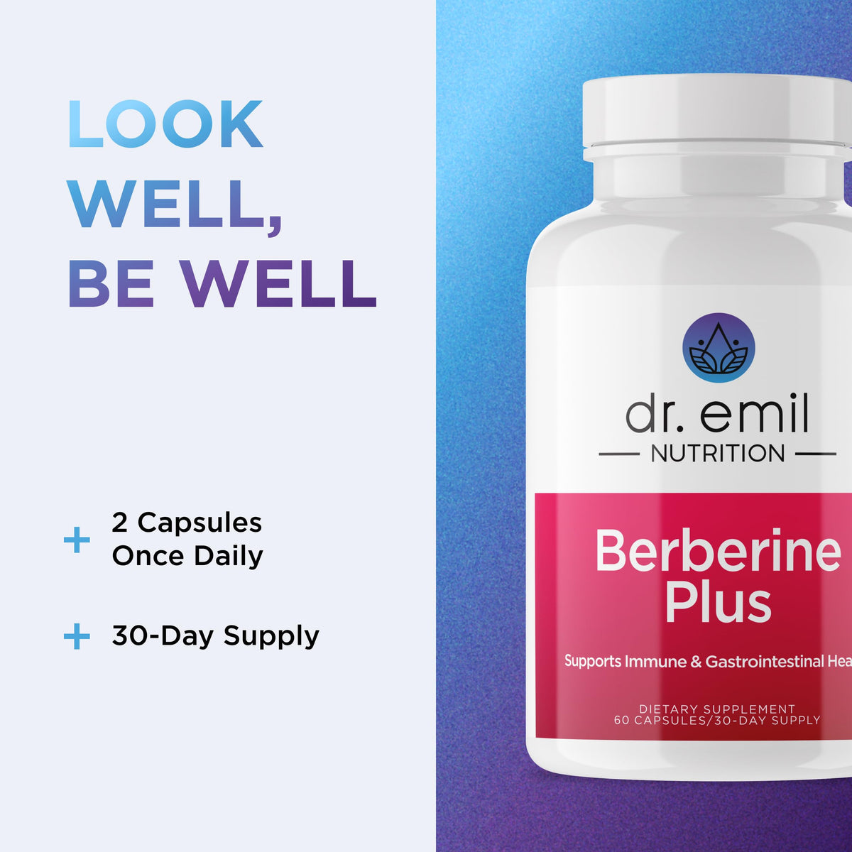 Capsules de Berbérine 500mg dans une main