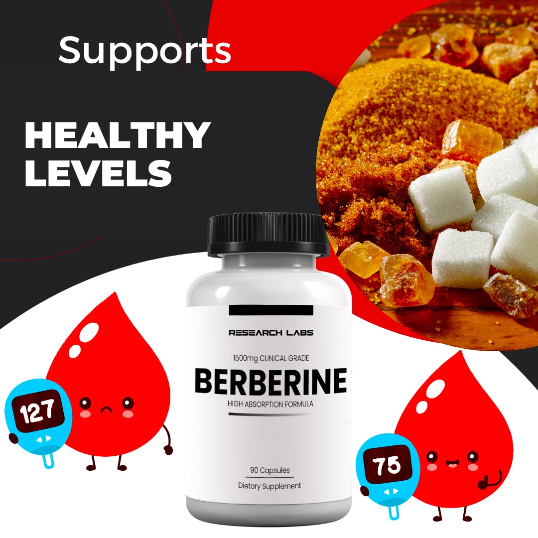Capsules de berbérine 500mg, vue rapprochée