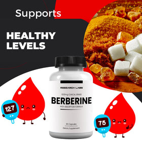 Capsules de berbérine 500mg, vue rapprochée
