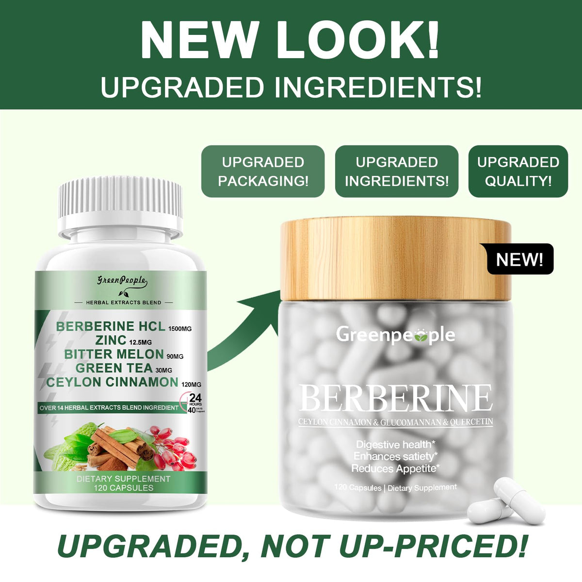 Capsules de Berbérine avec Cannelle de Ceylan sur fond décoratif