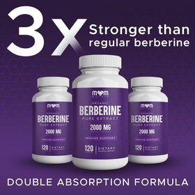 Capsules de berbérine bio THE MONK sur fond blanc