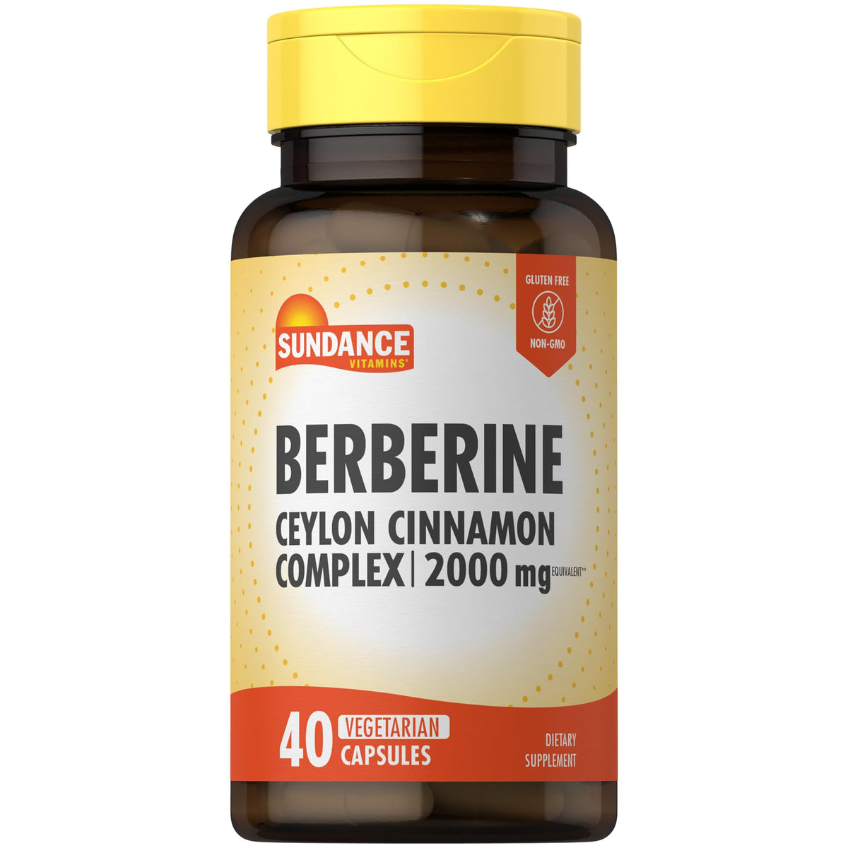 Capsules de Berberine et Cannelle de Ceylan Sundance en vue de face