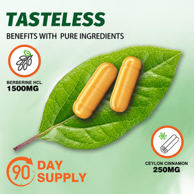 Capsules de Berbérine HCl de Manewu sur une table