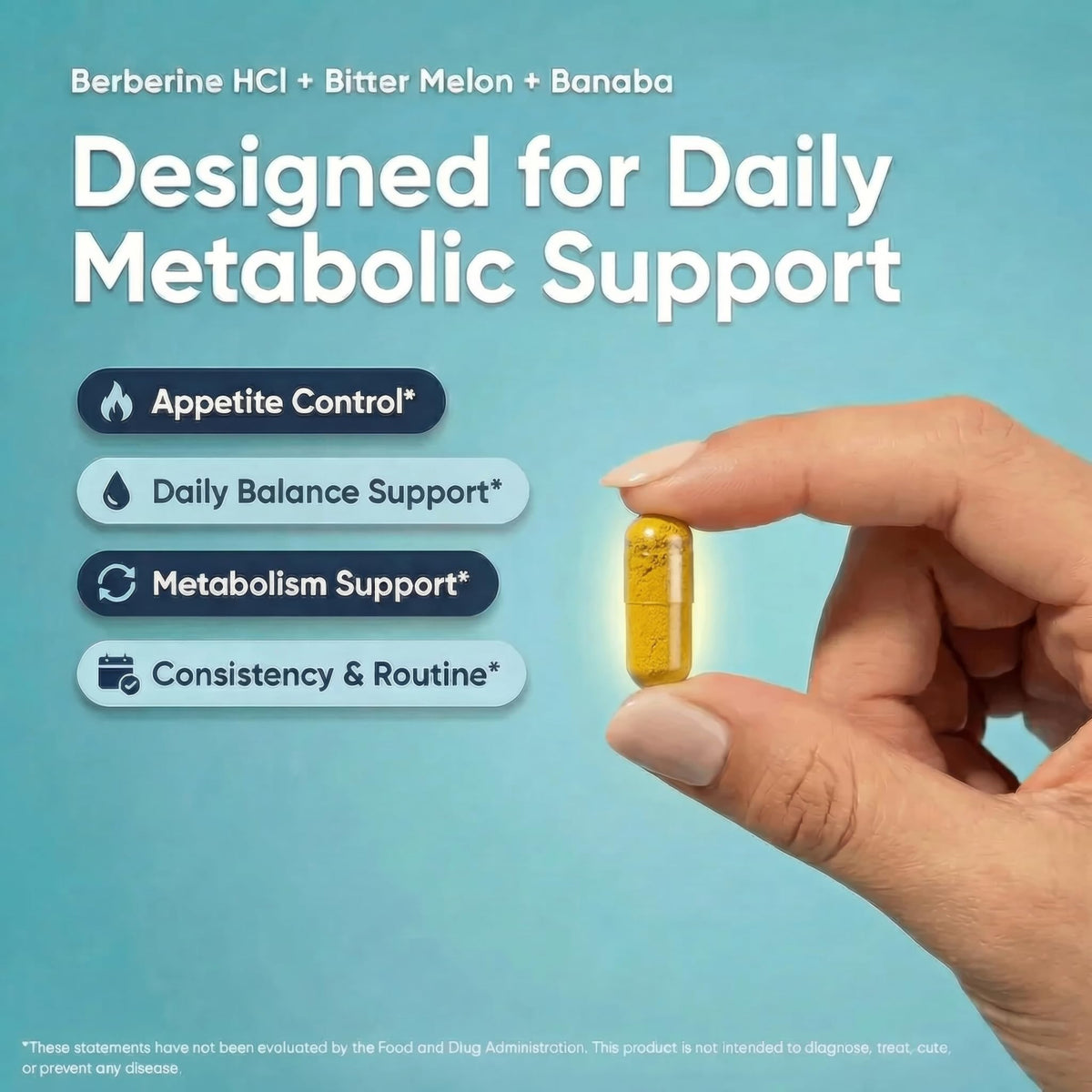 Capsules de Berberine HCl sur un fond blanc