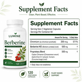 Capsules de berbérine LUMINE sur une table