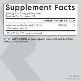 Capsules de Berberine Sports Research dans une main