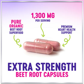 Capsules de betterave bio Hello Lovely! sur un fond blanc