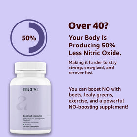 Capsules de betterave bio mars by GHC sur fond blanc