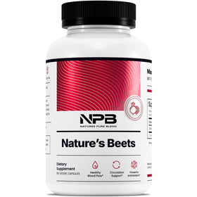 Capsules de betterave bio Nature's Pure Blend 1500mg vue de face
