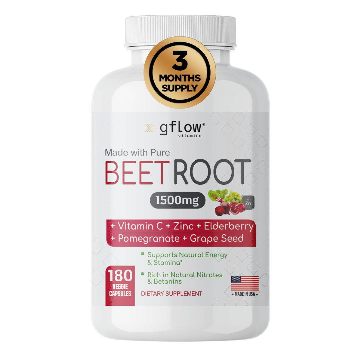 Capsules de betterave biologique gflow devant un fond neutre