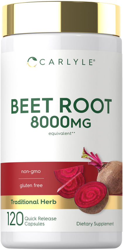 Capsules de betterave Carlyle 120 gélules vue de face