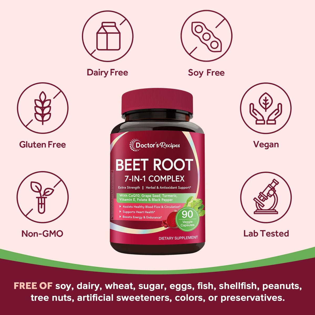 Capsules de Betterave Doctor's Recipes dans une main