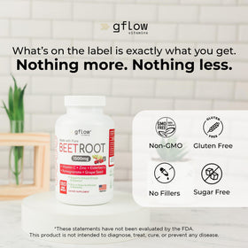 Capsules de betterave gflow sur fond blanc
