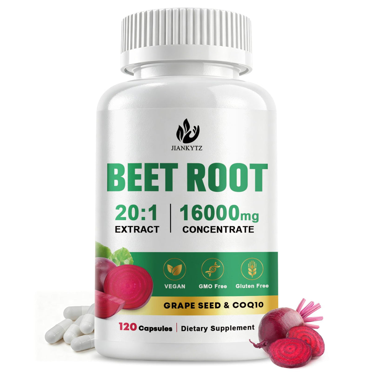 Capsules de Betterave JIANKYTZ 120 capsules vue avant