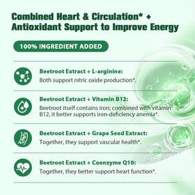 Capsules de Betterave JIANKYTZ avec CoQ10 et L-Arginine en gros plan