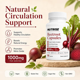 Capsules de betterave QNJIX 1000mg vue de côté avec étiquette