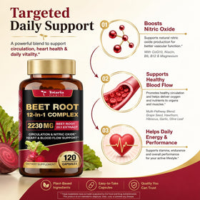 Capsules de betterave Totaria sur une table en bois