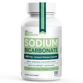 Capsules de bicarbonate de sodium ROSY BOTANICAL 650 mg, vue de face