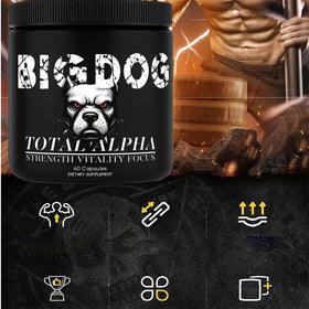 Capsules de Big Dog 3-en-1 Total Alpha Blend de Bruiseweed dans une main