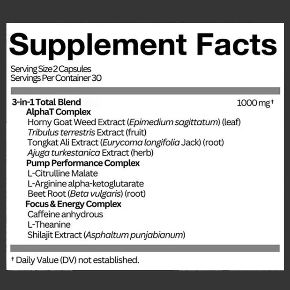 Capsules de Big Dog 3-en-1 Total Alpha Blend de Bruiseweed sur fond blanc