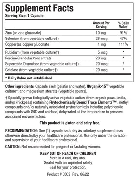 Capsules de BIOTICS RESEARCH GTA-Forte® sur une surface blanche