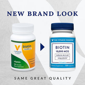 Capsules de Biotine 1 000 MCG de The Vitamin Shoppe dans le flacon