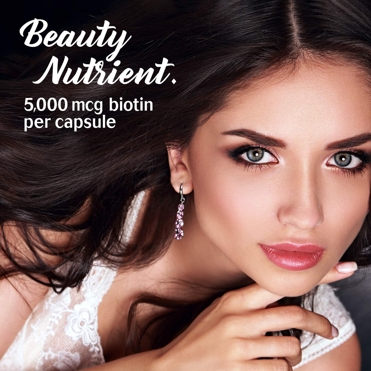 Capsules de biotine 5000 mcg BlueBonnet, vue de l'emballage arrière
