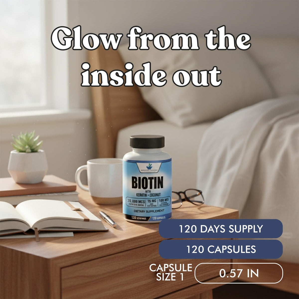 Capsules de Biotine de couleur végétale