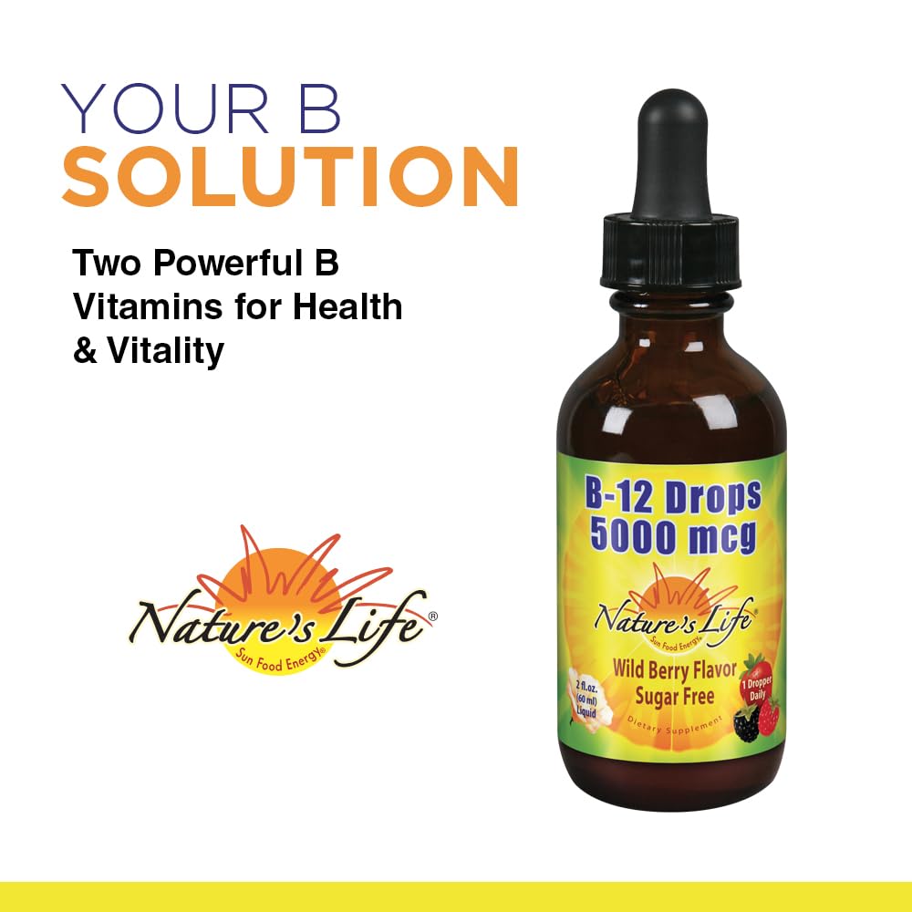 Capsules de biotine Nature's Life avec un fond naturel